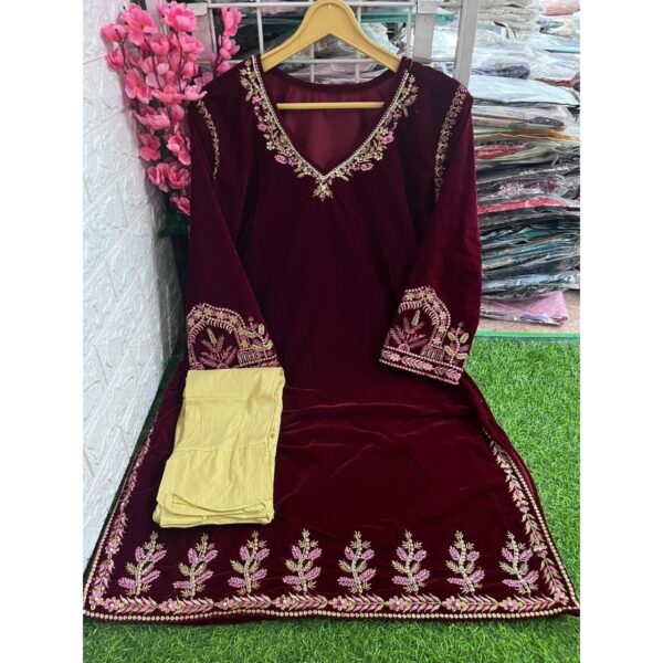 Buy Velvet Kurtis | Velvet Kurtis | Indian Ethnic Wear Online Collections