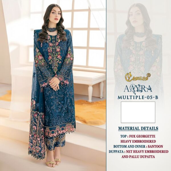 Indian Chiffon Embroidered Dress Replica - Master Replica Pakistan