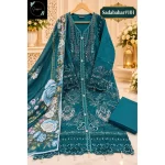 Pakistani Style Heavy Embroidered Cotton Suit 101
